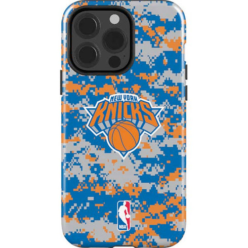 NBA New York Knicks Digi Camo iPhone 15 Pro Impact Case